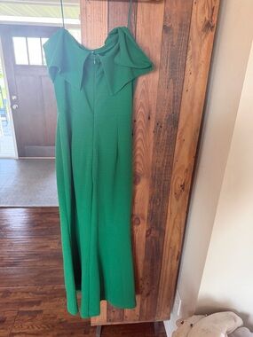 New York & Company Emerald One-Shoulder Ruffle Dress